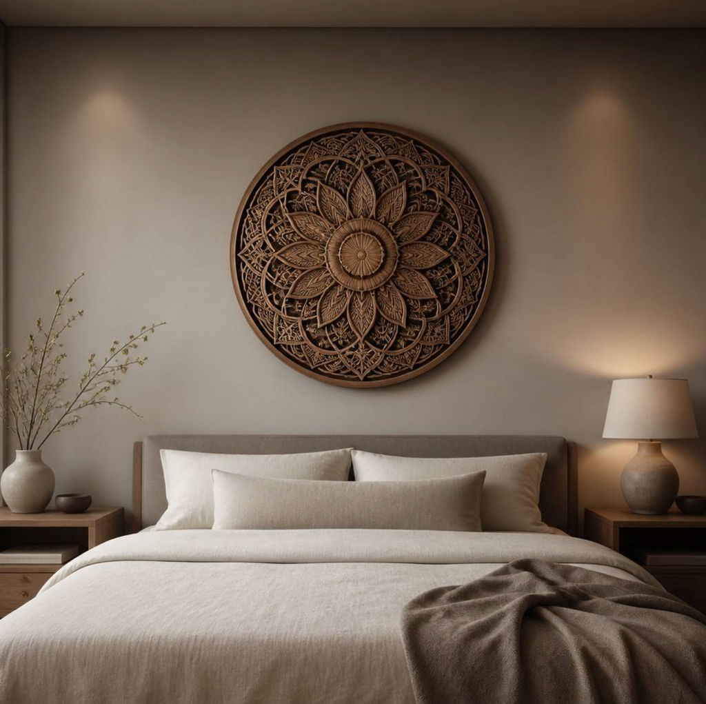 3D Laser-Cut Mandala Wall Art – Intricate Decorative Bohemian Home Accent