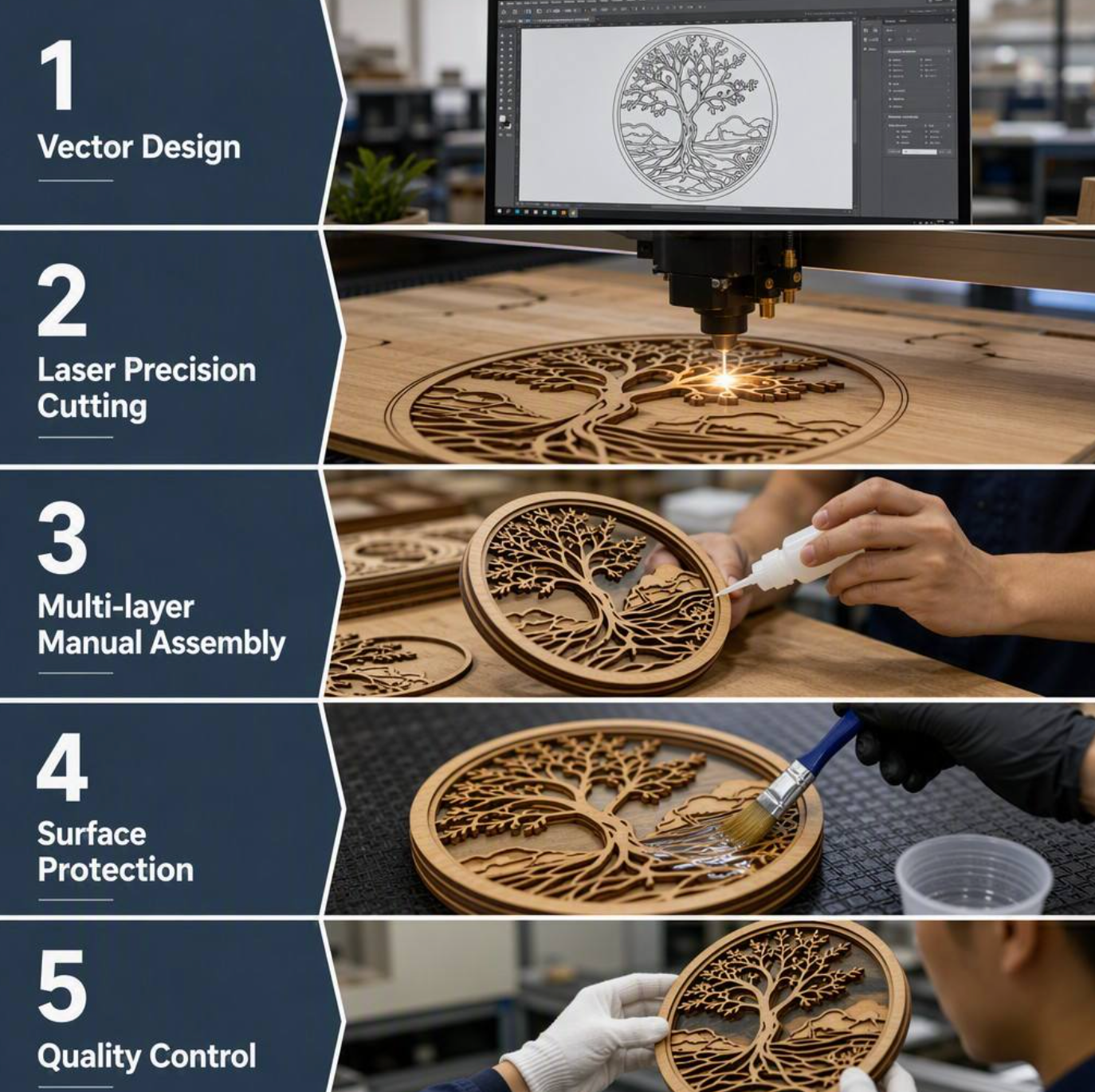 3D Laser-Cut Mandala Wall Art – Intricate Decorative Bohemian Home Accent