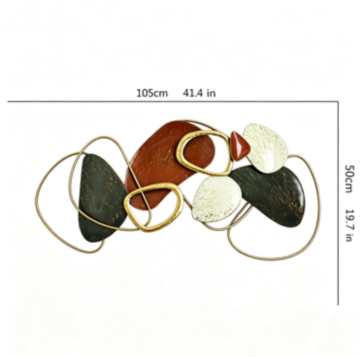 Modern Metal Wall Art – Elegant Geometric Decorative Statement Piece