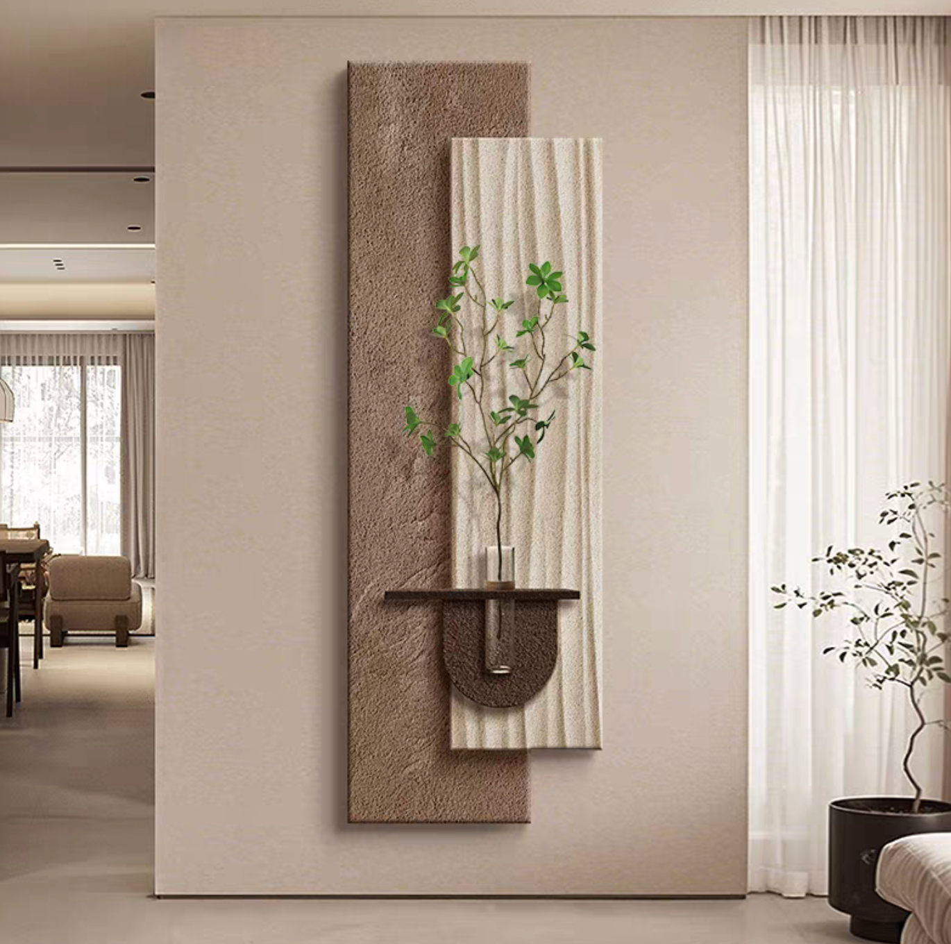 Modern Minimalist Green Entryway Console Table – Stylish Contemporary Accent