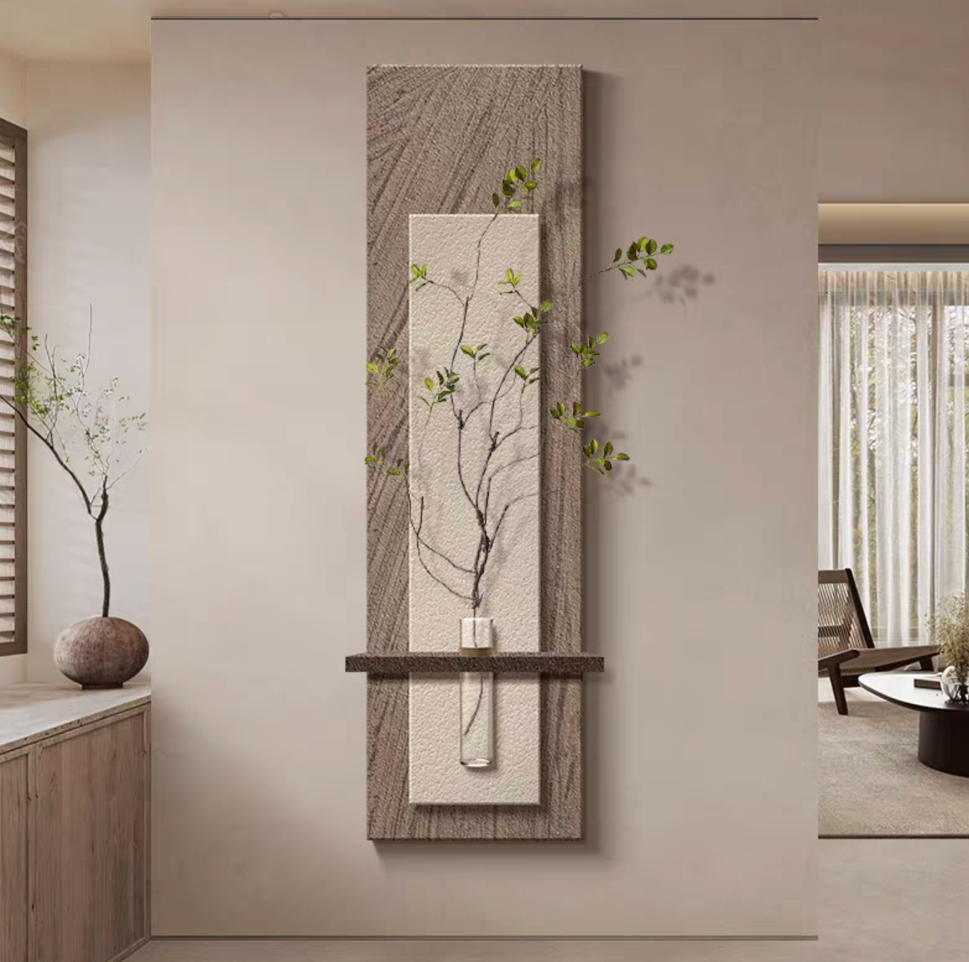 Modern Minimalist Green Entryway Console Table – Stylish Contemporary Accent