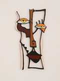 Abstract Face Wooden Wall Art – Modern Artistic Hanging Décor