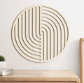 Minimalist Geometric Wooden Wall Art – Modern Abstract Decorative Accent