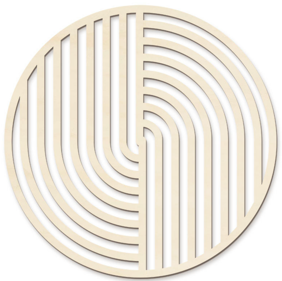 Minimalist Geometric Wooden Wall Art – Modern Abstract Decorative Accent