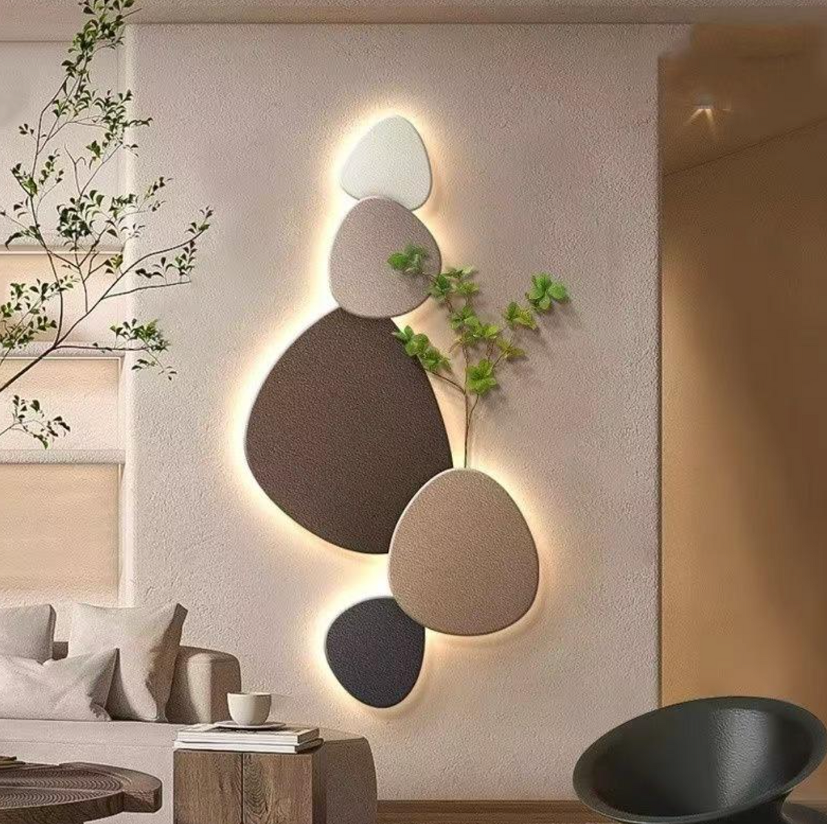 Modern Stone Running Horse Wall Art – Sculptural Entranceway Statement Décor
