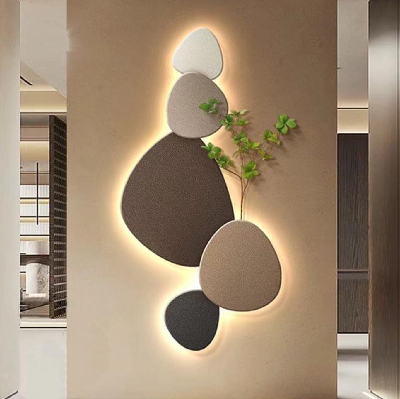 Modern Stone Running Horse Wall Art – Sculptural Entranceway Statement Décor
